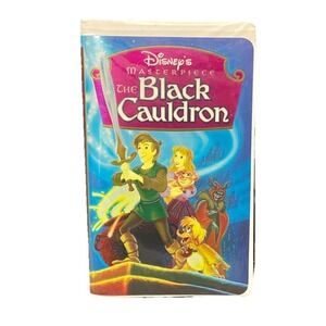 Walt Disney's Masterpiece The Black Cauldron (VHS, 1998) White Clamshell Case